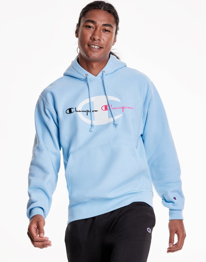 Champion Mens Hoodie NZ - Reverse Weave® Blue ( 4781-VAUEO )